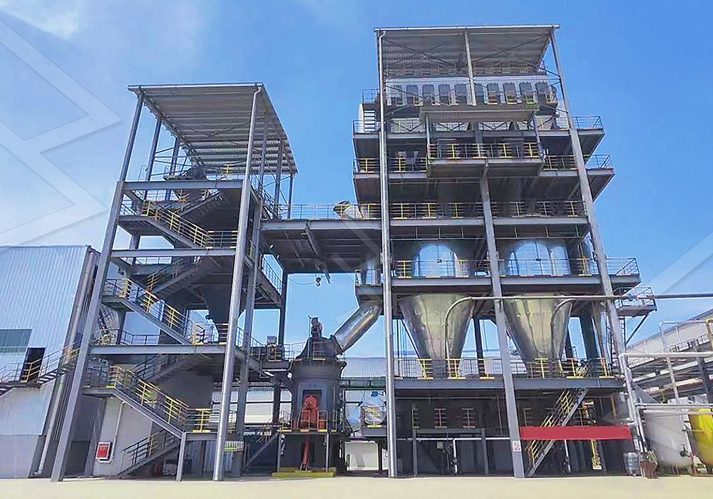Grinding process in vertical mill