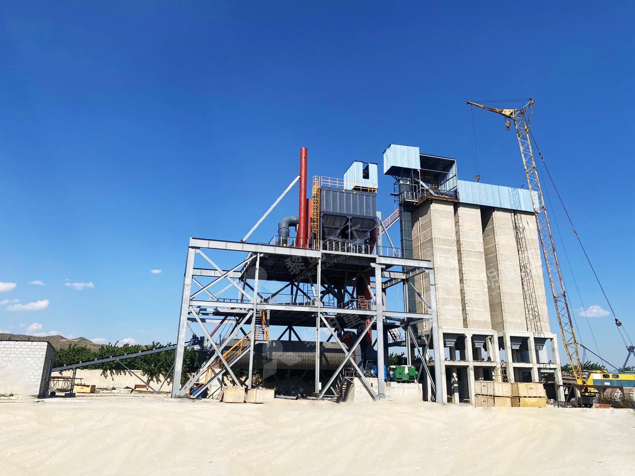 European type monazite ore grinding mill in operation