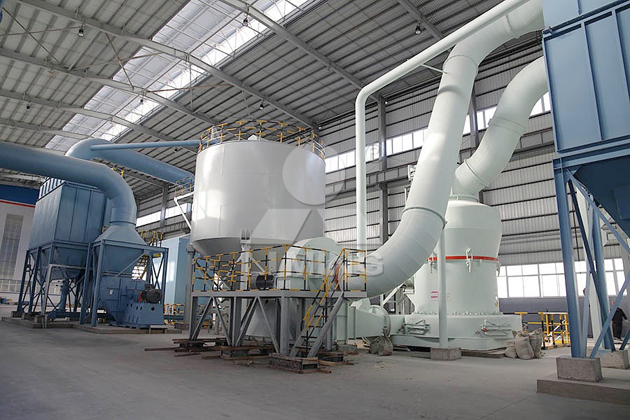Industrial grinding mill in operation