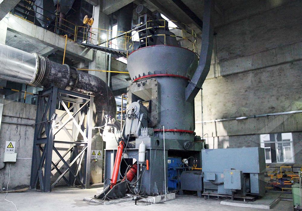 Suspended roller mill grinding rocks