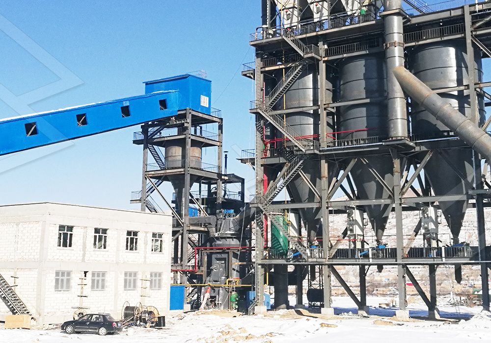 Vertical grinding mill for slag processing