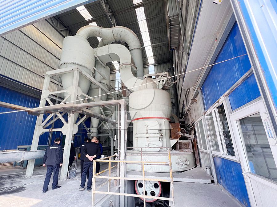 Gypsum powder production line with dust collector