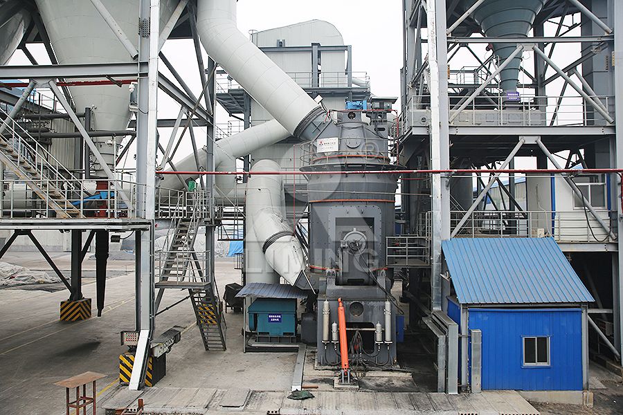 Vertical grinding mill for limestone powder production