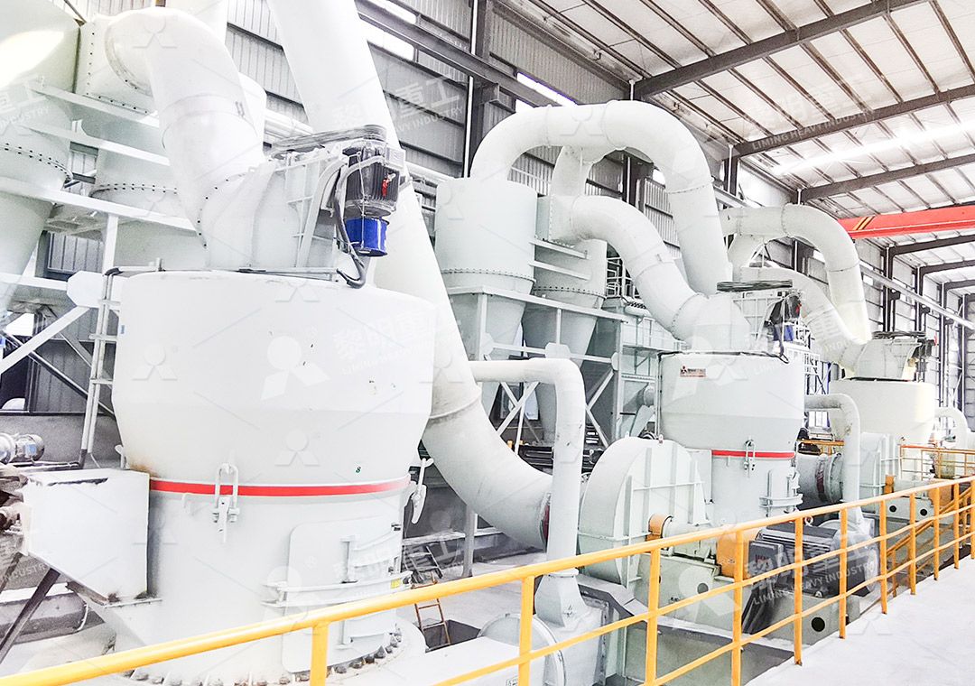 Eco-friendly limestone grinding mill with dust collector and silencer